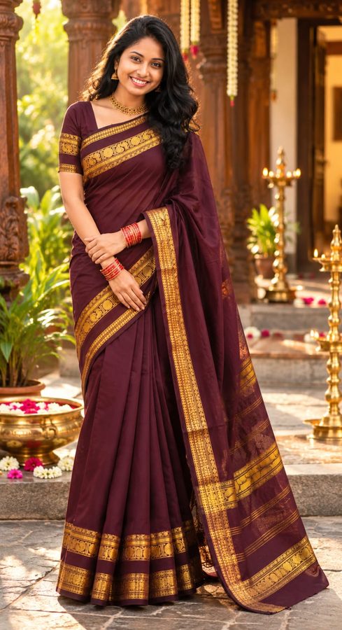 Chettinad Cotton Saree — Nidhalo Styles
