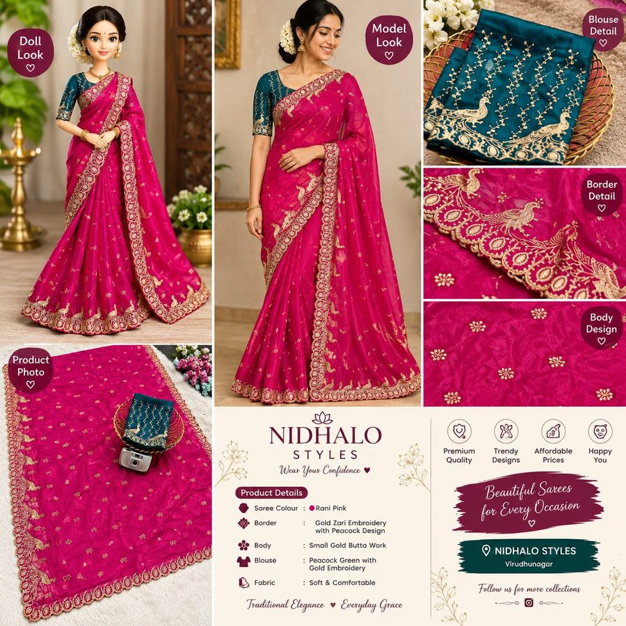 Embroidery & Designer Sarees — Nidhalo Styles