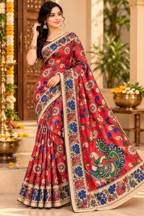 Kalamkari Saree — Nidhalo Styles