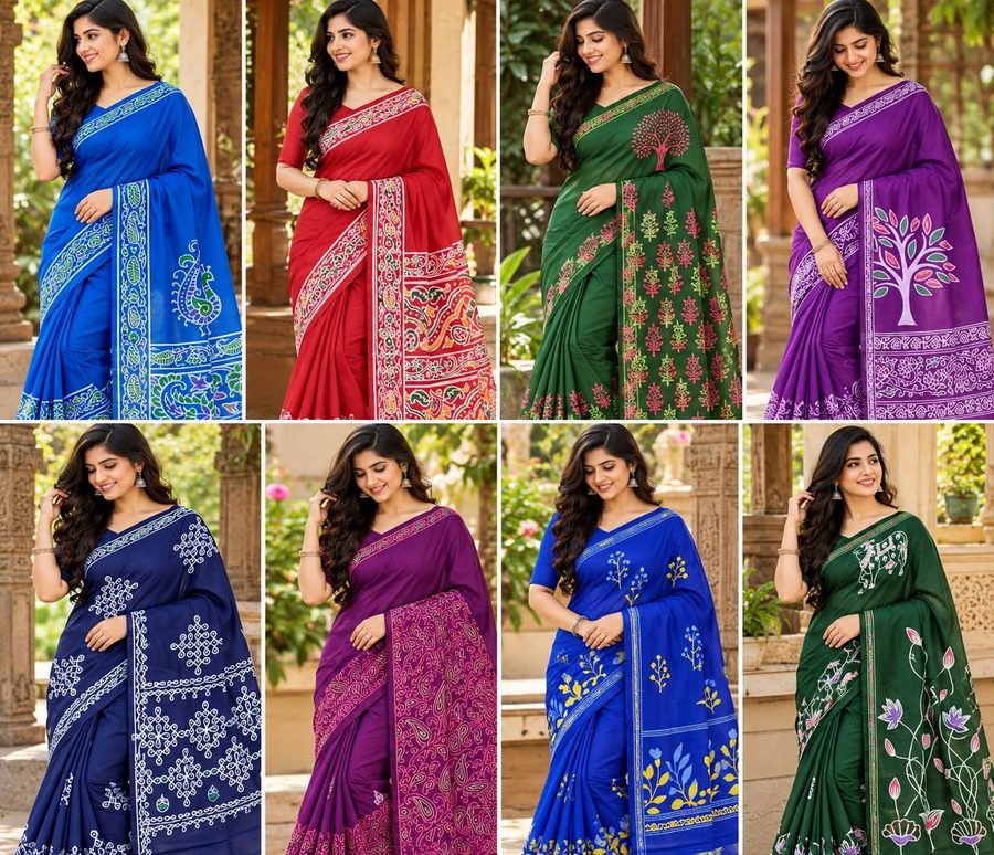 Mulmul Cotton Sarees — Nidhalo Styles